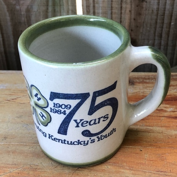 Vintage Louisville Stoneware Coffee Mug Friend of 4H Kentucky 75 Yrs 1909-1984 - Picture 1 of 6